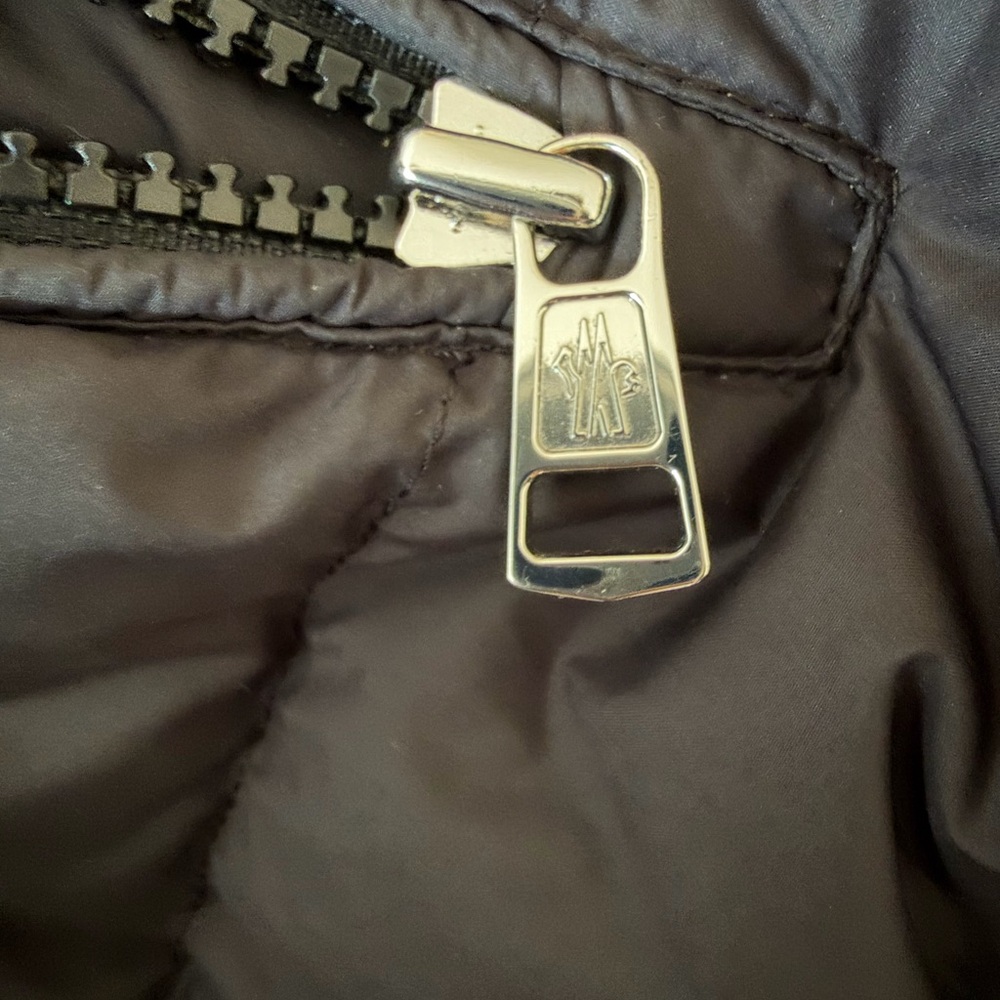 Men’s Moncler Black Matte Biker Puffer Jacket M sz 3 - Picture 12 of 16